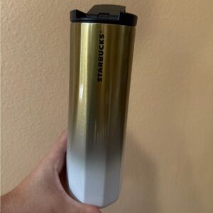 White and gold ombré Starbucks insulted tumblr 16 oz